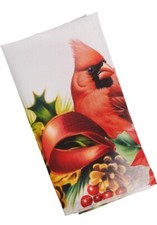 Kadut Set Of 4 Cardinal Poinsettia Holiday Christmas Napkins 17x17 Square New
