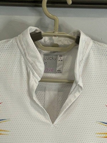 Lucky in Love Tennis Golf Long Sleeve Mesh Vented Shirt Pickleball Floral S - Picture 5 of 11