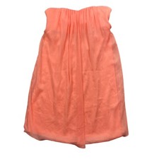 Alice + Olivia 6 Peach Dress Strapless Lined Chiffon Polyester Blend