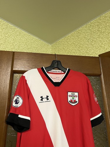 2020/21 Southampton Home Jersey #9 Ings Soccer Shirt Authentic Under Armour Sz M - Picture 3 of 12