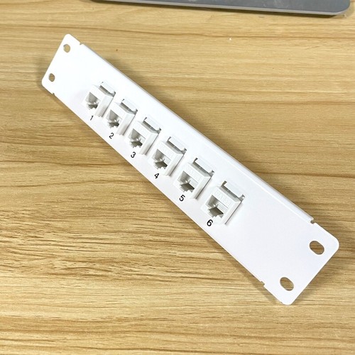 6 Port Straight-throu CAT5e Patch Panel RJ45 Cable Adapter Keystone Jack - Picture 7 of 8