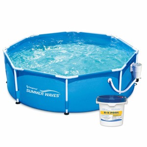 Summer Waves P2000830A 8ft x 30in Round Frame Above Ground Swimming Pool Set - Click1Get2 Promotions