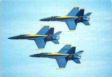 The Blue Angels Boeing F/A-18 Hornet, NAF El Centro, California Postcard c1987