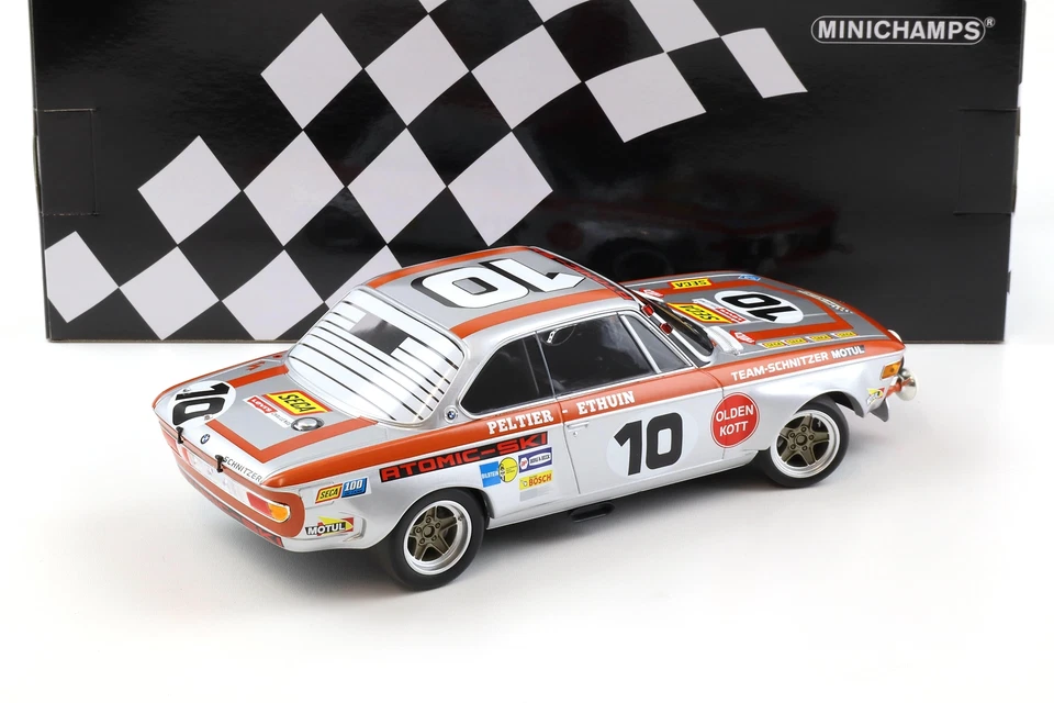1:18 Minichamps BMW 2800 Cs Équipe Schnitzer Motul 24h Spa 1972 Fitzpatrick / - Photo 3/4