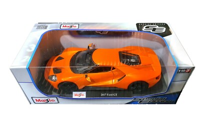 Maisto 2017 Ford GT Orange Kids Diecast Collector Model Toy Sports