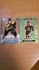 David Pastrnak 2018-19 Tim horton CC Phenoms/21-22 Upper Deck Dazzlers Green DZ5