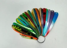 * REEF RUNNER * SPOON COLOR SAMPLES ' MIXED SIZES ' LOT OF 20 COLORS/PATTERNS