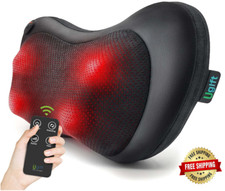 Masajeador de Cuello y Espalda con Calor -Almohada de Masaje con Control Remoto.