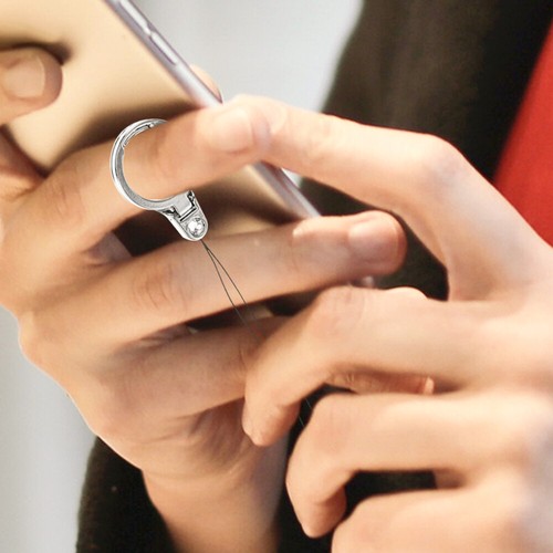 4 szt. Smycz do telefonu komórkowego Klamra na palec Pierścień do ręki Uchwyt na telefon komórkowy - Zdjęcie 7 z 12
