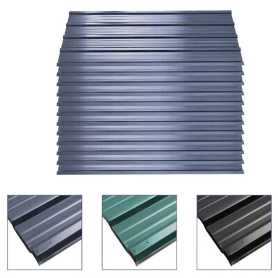 PETS-ACCESSORIES 12x Metal Roof Sheets Cladding Galvanized Profile Corrugated Roofing Sheet Cover
