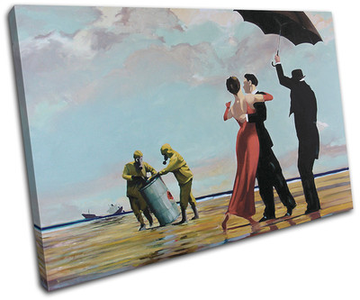 Crude Oil Banksy Painting SINGLE Leinwand Wand Kunst Bild drucken