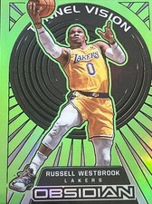 2021-22 Panini Obsidian Russell Westbrook TMALL Tunnel Vision Green Flood Lakers