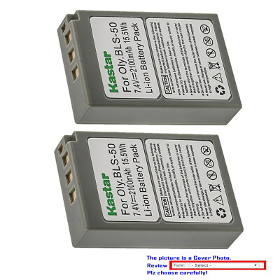 Kastar BLS-50 Battery Replacement for Olympus OM-D E-M5 Mark III