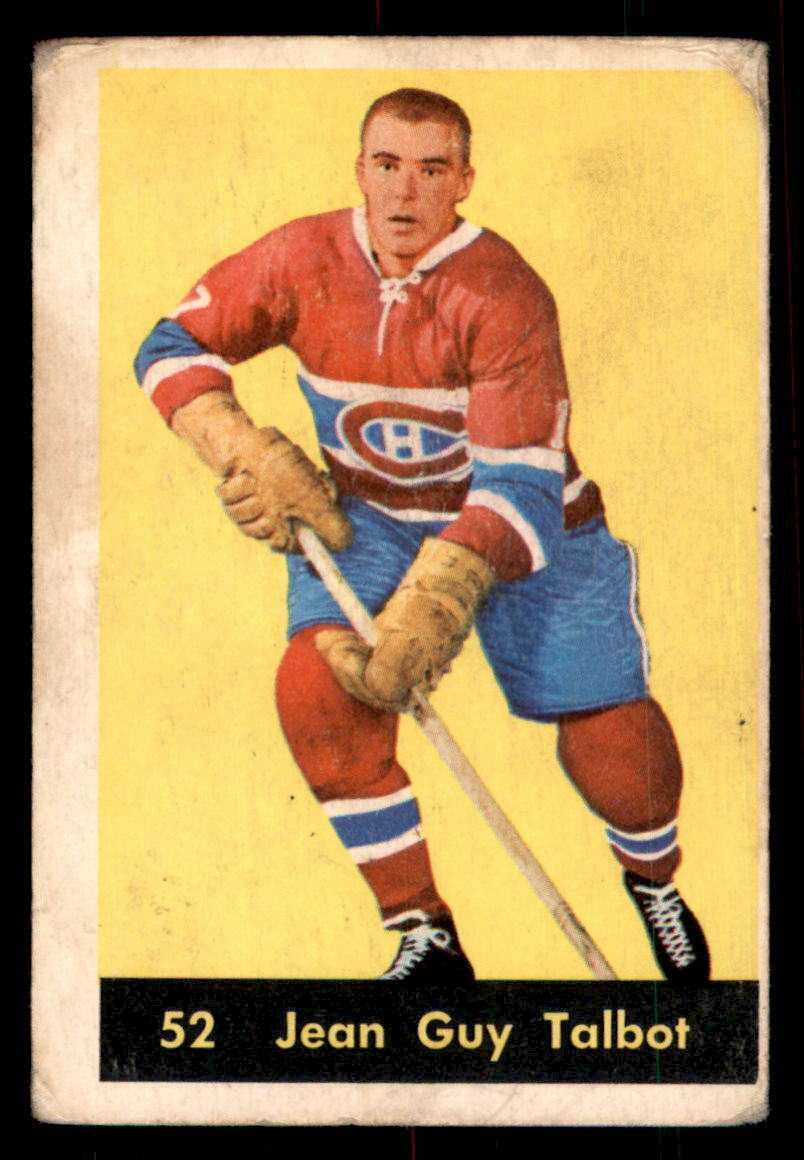 Jean Guy Talbot #52 Hockey Cards 1960 Parkhurst trading card — raw and PSA graded price guide