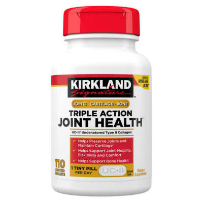 Kirkland Signature Triple Action UC-II Joints Cartilage Bone Health, 110 Tablets