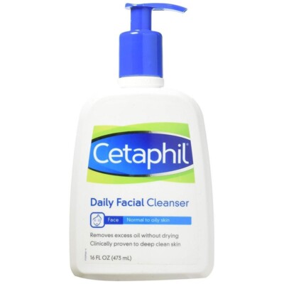 New Cetaphil Daily Facial Cleanser, Normal to Oily Skin, 16 Fl Oz