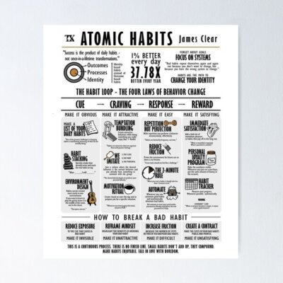 NEW LIMITED! Visual Book Atomic Habits (James Clear) Poster