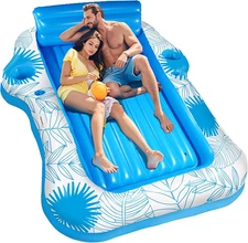 Inflatable Pool Lounger Float for Adults -  X-Large Beach Sun Tan Tub Pool Loung