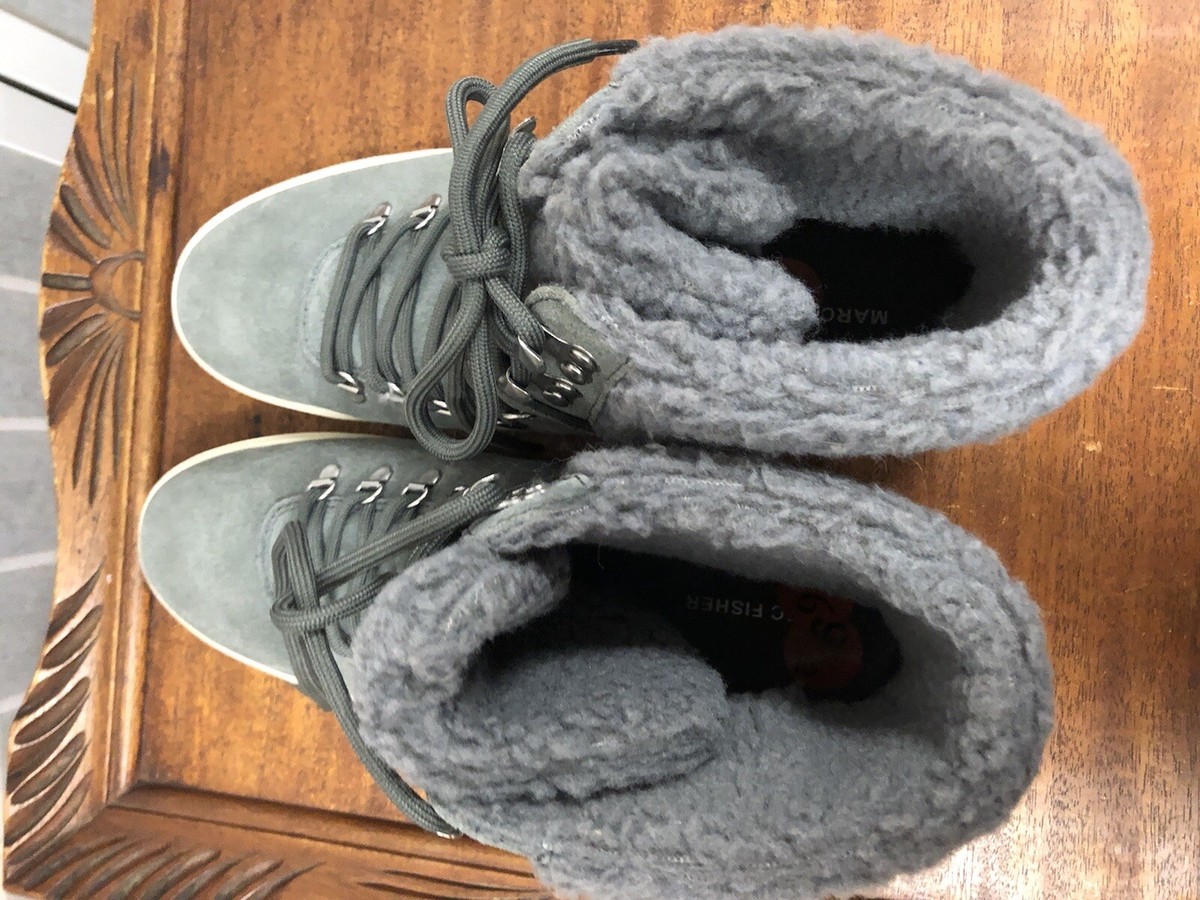 Marc Fisher, Woman, Ankle Boots, Gray, Shearling Lined  display picture 2