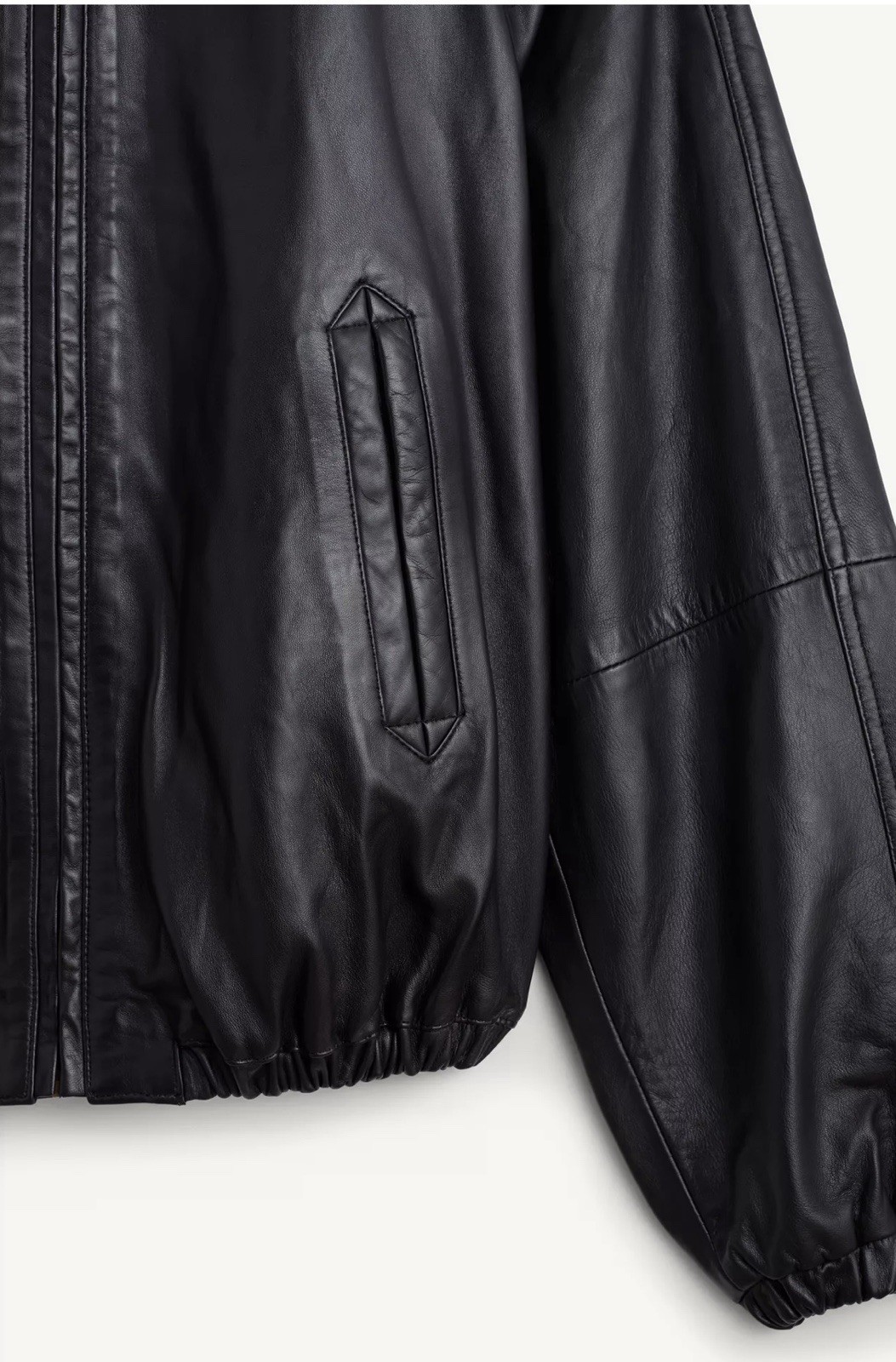 Zara SRPLS Leather Bomber Jacket(MEDIUM) image 7