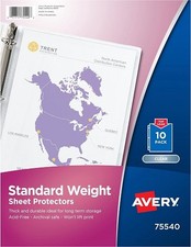 Standard Weight Sheet Protectors Top-Load Standard Clear 8.5x11in 10/PK - 1EA