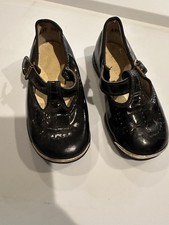 Antique Style Girl Shoe Gold Metal Toe