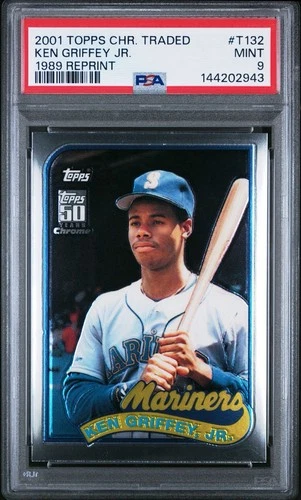 2001 Topps Chrome Traded Ken Griffey Jr #T132 1989 Reprint PSA 9 (none higher)🔥