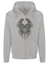 Two Roman Skulls Mens Zip Up Hoodie