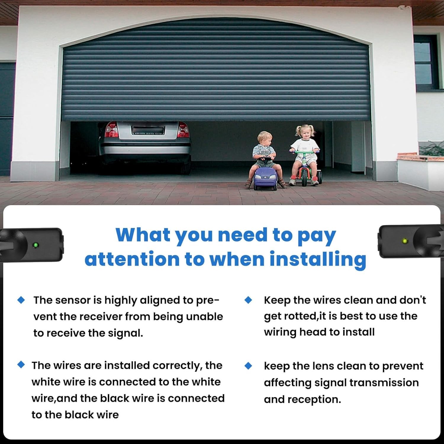 Universal 41A5034 Sensor Kit For Craftsman Chamberlain Liftmaster Garage Door