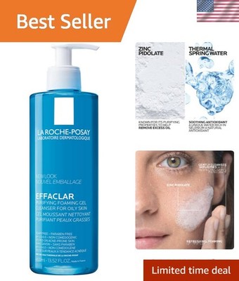 La Roche-Posay 400ml Foaming Gel Cleanser - Purifying Face Wash for Oily Skin