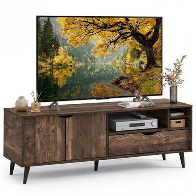 TV Stand for TVs up to 65 Inches, Entertainment Center w/Storage Cabinet, Drawer