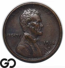 1914-S Lincoln Cent Wheat Penny *Scarce San Francisco Date*