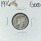 1916-S MERCURY SILVER DIME - GOOD ~NICE COIN~