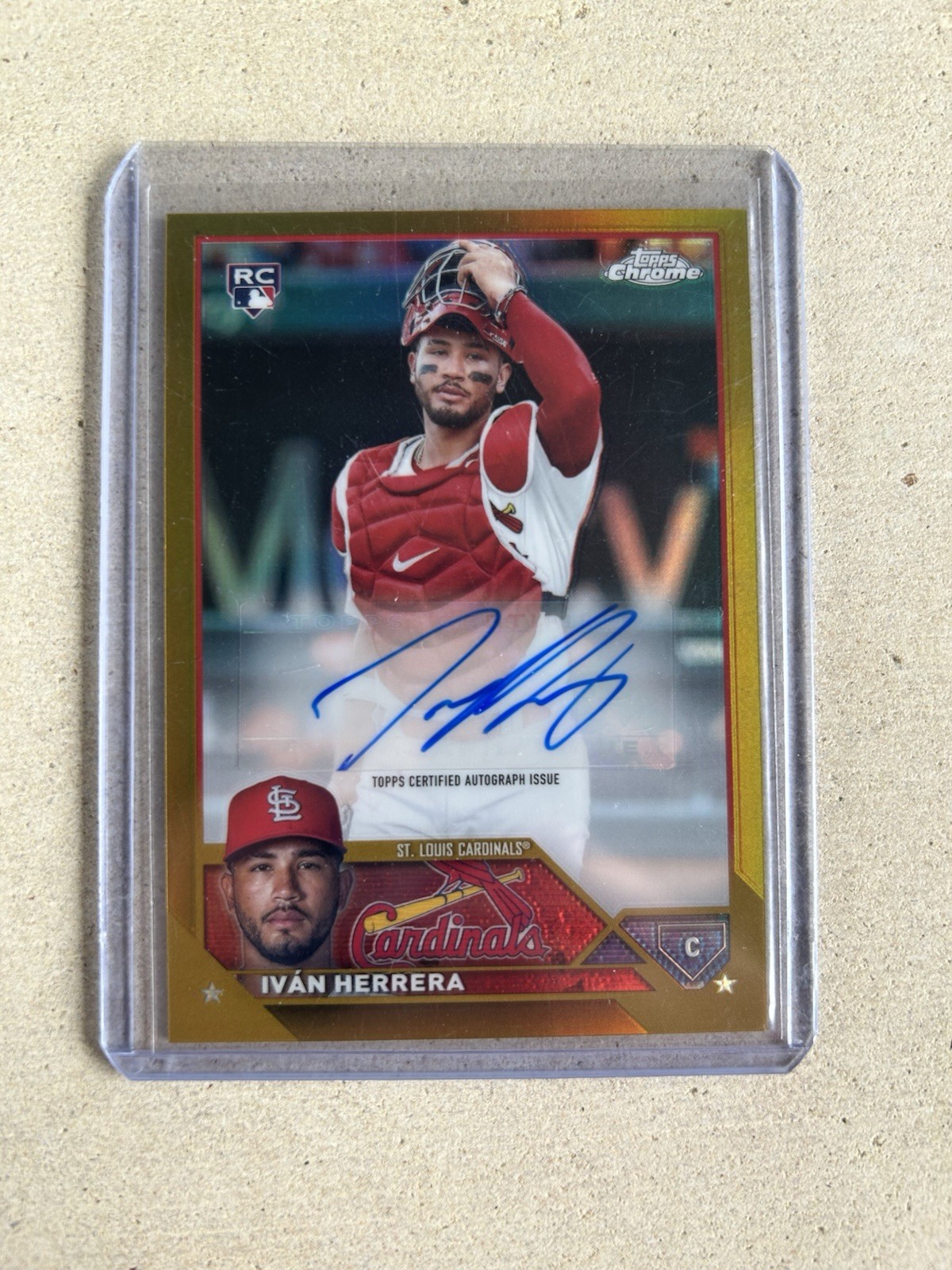 2023 Topps Chrome Update Ivan Herrera Rookie Auto True Gold /50