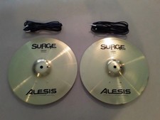  Pair of Alesis Surge 13" Metal Electronic Crash Cymbals with Cables Included