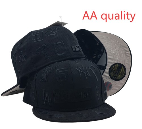 Casquette ajustée neuve MLB Teams Patch Logos All-Over noir/blanc 59FlFTY - 5950 chapeau - Photo 15/16