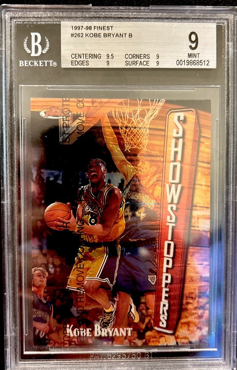 1997-98 Finest #262 Kobe Bryant Show Stoppers BGS 9 MINT (9.5/9/9