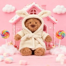 Jellycat lovely Bartholomew Bear Bathrobe plush doll- With Tag/Dust bag