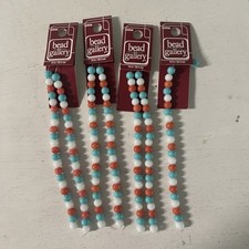 Bead Gallery Beach Mix Glass 6mm round beads SET OF 3  1 half bonus