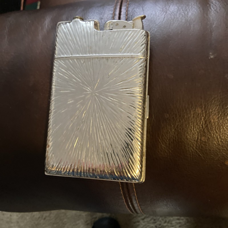 NEW Starburst lighter case and lighter 1940s Evans mint condition rare Le$S