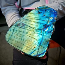 4.4LB Natural Labrador moonstone quartz free form mineral specimen  2000g