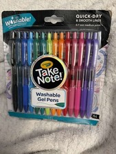 Crayola Take Note Washable Gel Pens 0.7mm Medium Point 14 Count Set