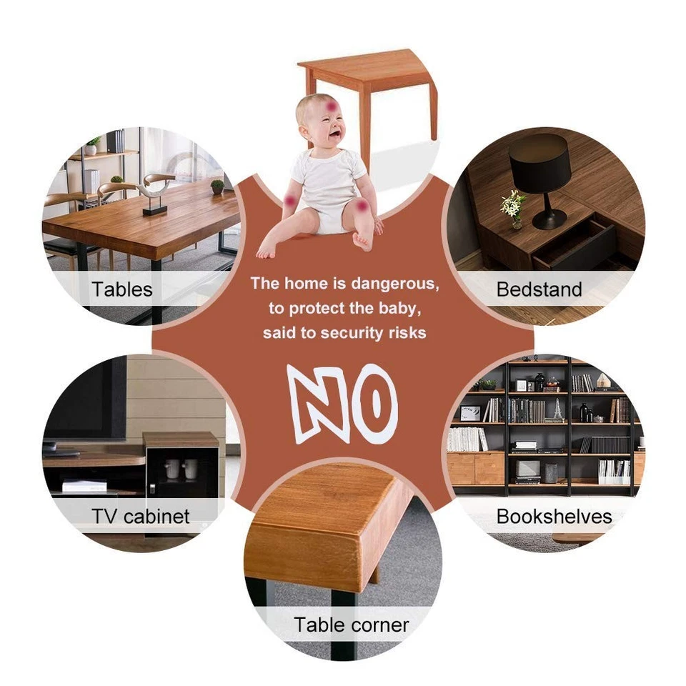 Protector de esquina suave DYKESON, cojín de seguridad para bebés, parachoques de esquina para muebles Foto 2 de 4