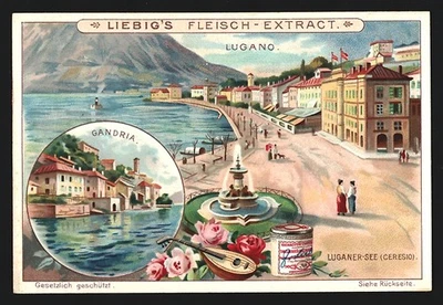 Image de collection Liebig, Lugano et le lac de Lugano - Photo 1/2