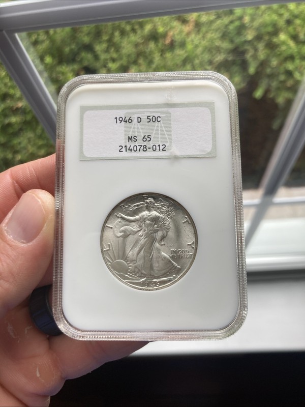 1946-D 50C Walking Liberty Half Dollar - NGC MS65 OGH RATTLER