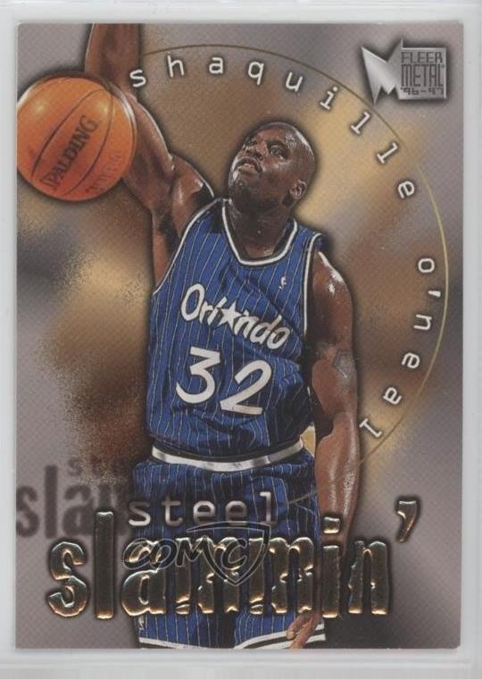 1996-97 Fleer Metal Steel Slammin' Shaquille O'Neal #8 HOF 0e0