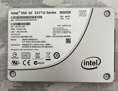 SSDSC2BA800G4 - Intel 800GB 2.5'' 6Gbps SATA S3710 Internal SSD