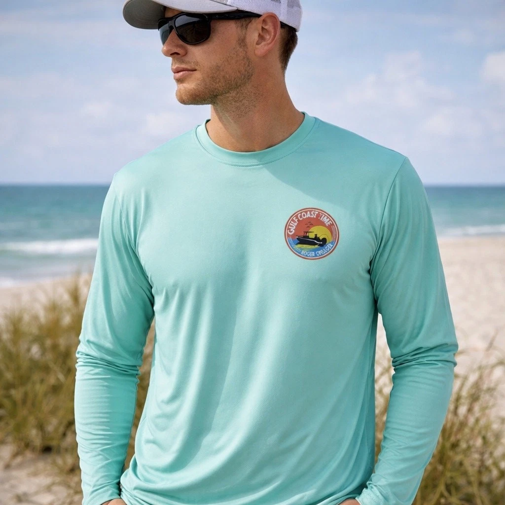 Roger Creager Gulf Coast Time Teal Performance Fishing Shirt Sz S
Opens in a new window or tab