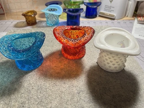 Vintage Glass Toothpick Holders Milk Glass LOT Of 3