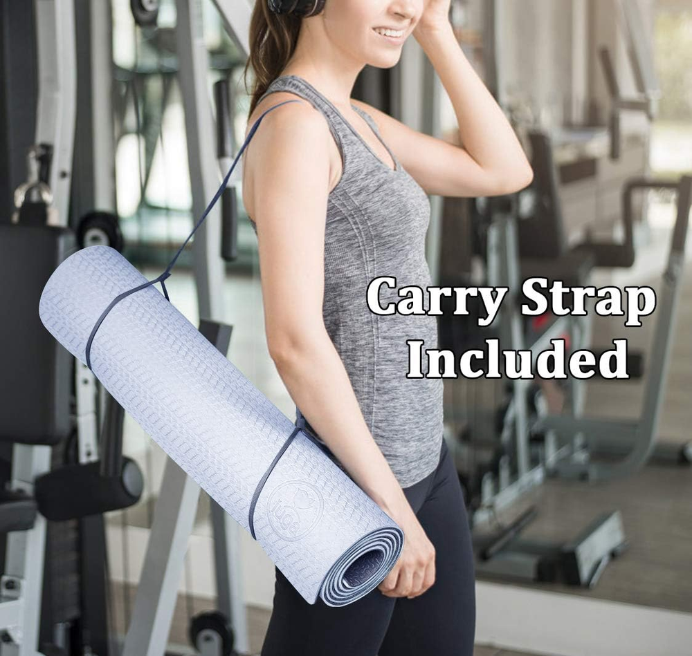 Non-slip eco-friendly thick yoga mat for hot yoga and pilates, anti-tear and durable